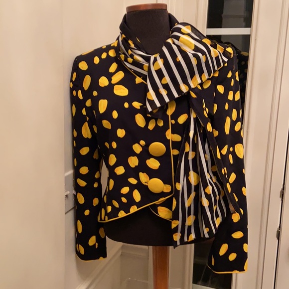 E Strauss Jackets & Blazers - 68 E Strauss Vintage Blazer & Scarf sz 8 jck p2p 18 21L